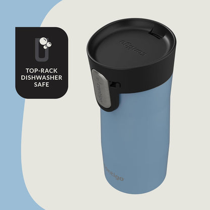 AUTOSEAL West Loop Vacuum-Insulated Stainless Steel Travel Mug with Easy-Clean Lid 16 oz