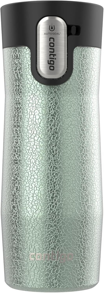 AUTOSEAL West Loop Vacuum-Insulated Stainless Steel Travel Mug with Easy-Clean Lid 16 oz