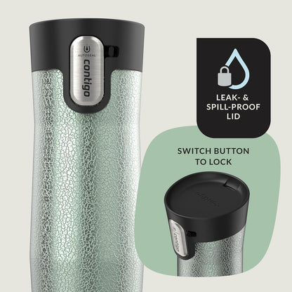AUTOSEAL West Loop Vacuum-Insulated Stainless Steel Travel Mug with Easy-Clean Lid 16 oz