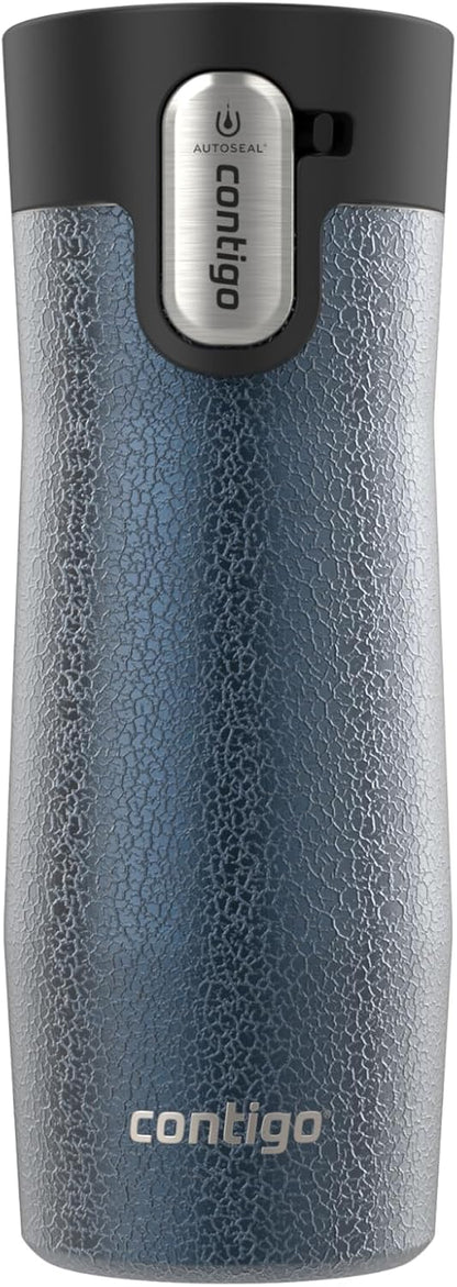 AUTOSEAL West Loop Vacuum-Insulated Stainless Steel Travel Mug with Easy-Clean Lid 16 oz