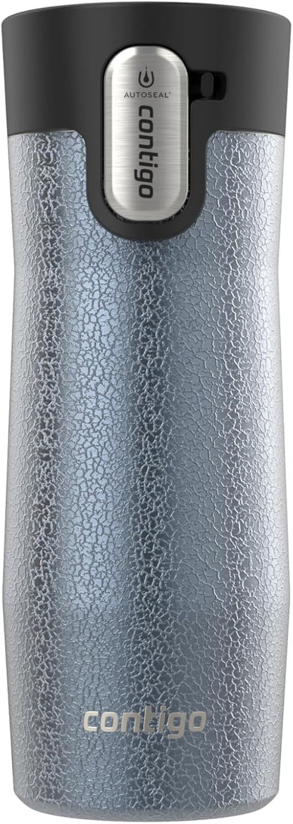 AUTOSEAL West Loop Vacuum-Insulated Stainless Steel Travel Mug with Easy-Clean Lid 16 oz