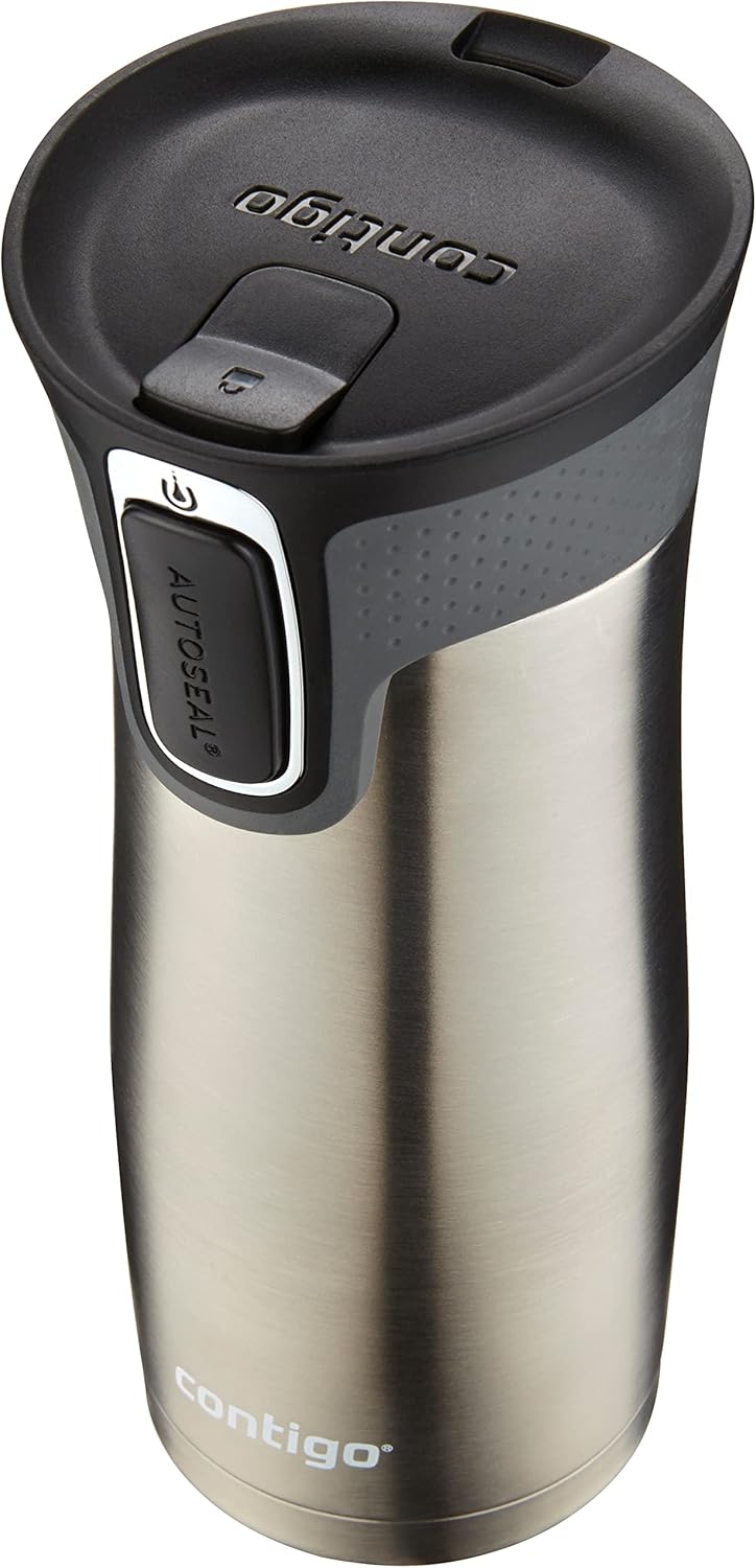 AUTOSEAL West Loop Vacuum-Insulated Stainless Steel Travel Mug with Easy-Clean Lid 16 oz