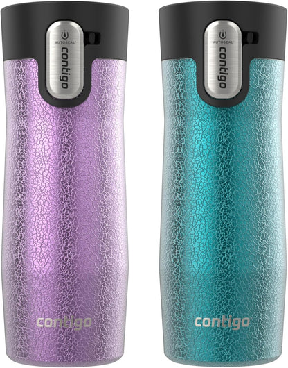 AUTOSEAL West Loop Vacuum-Insulated Stainless Steel Travel Mug with Easy-Clean Lid 16 oz
