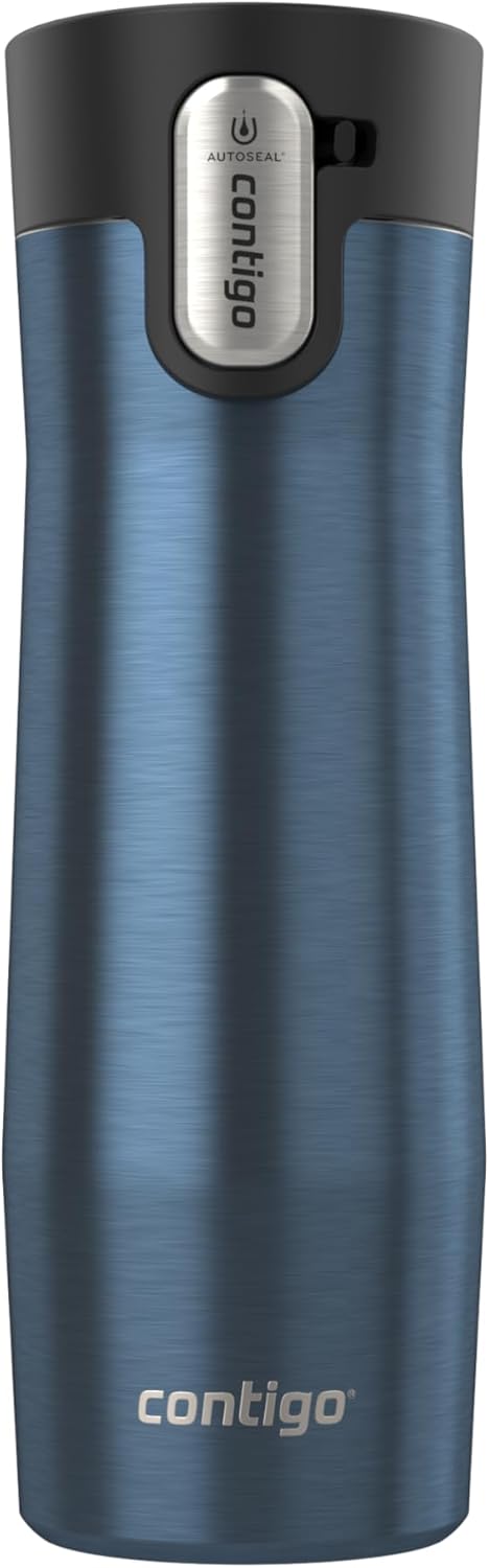 AUTOSEAL West Loop Vacuum-Insulated Stainless Steel Travel Mug with Easy-Clean Lid 16 oz