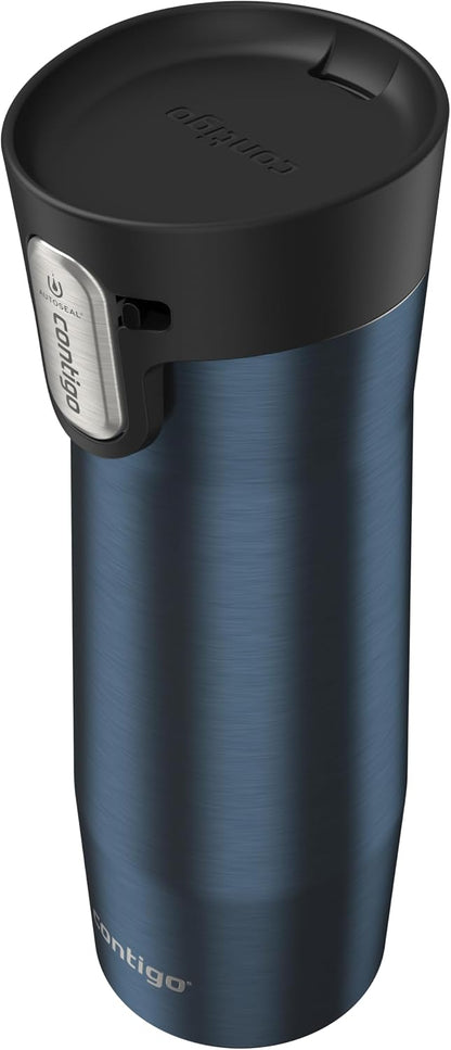 AUTOSEAL West Loop Vacuum-Insulated Stainless Steel Travel Mug with Easy-Clean Lid 16 oz