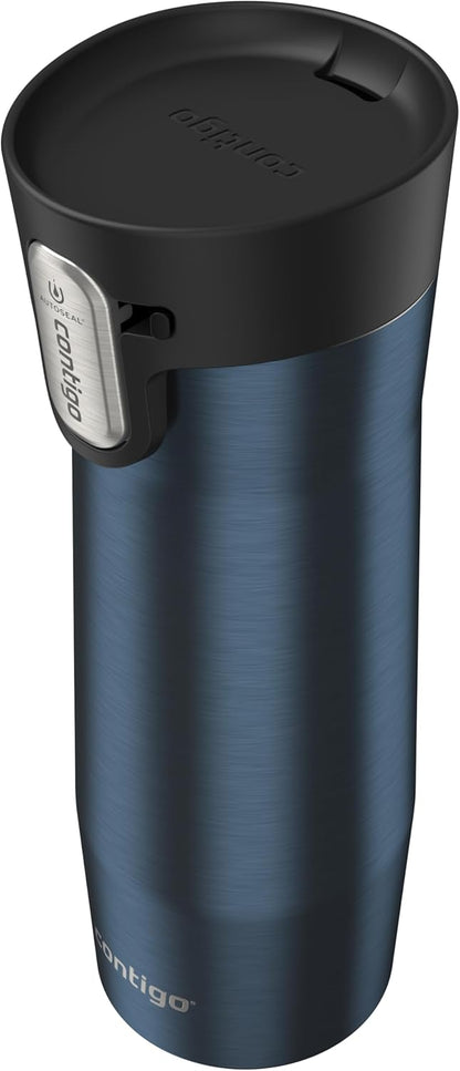 AUTOSEAL West Loop Vacuum-Insulated Stainless Steel Travel Mug with Easy-Clean Lid 16 oz