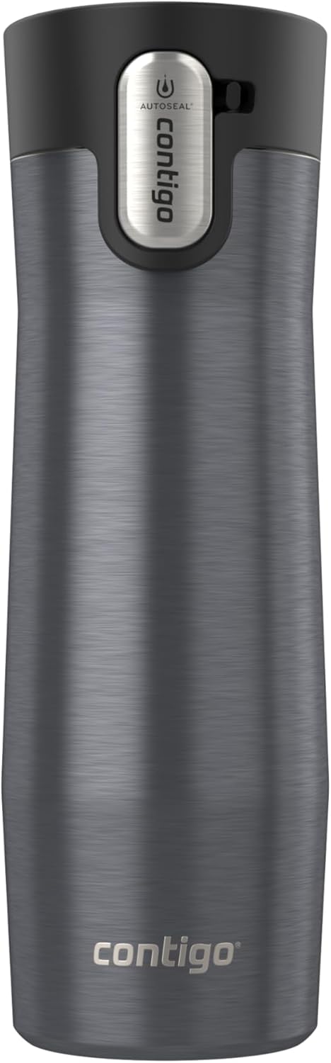 AUTOSEAL West Loop Vacuum-Insulated Stainless Steel Travel Mug with Easy-Clean Lid 16 oz