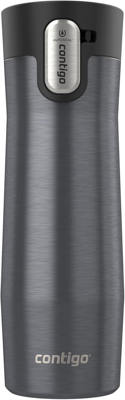 AUTOSEAL West Loop Vacuum-Insulated Stainless Steel Travel Mug with Easy-Clean Lid 16 oz