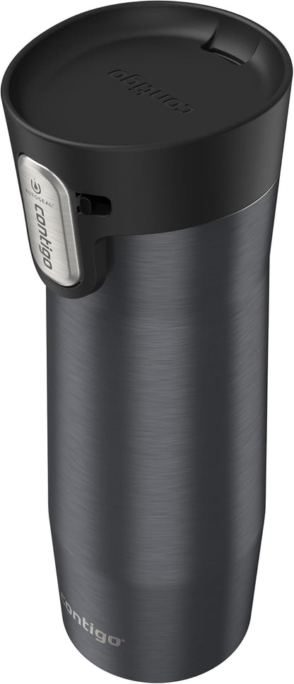 AUTOSEAL West Loop Vacuum-Insulated Stainless Steel Travel Mug with Easy-Clean Lid 16 oz