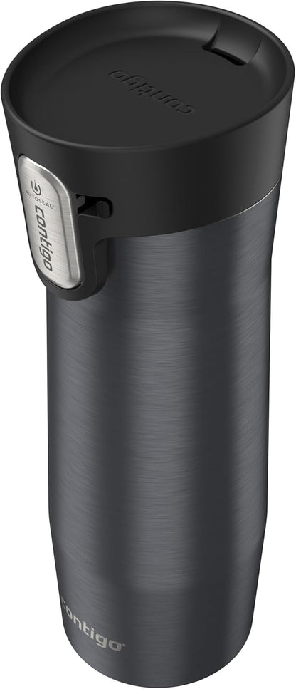 AUTOSEAL West Loop Vacuum-Insulated Stainless Steel Travel Mug with Easy-Clean Lid 16 oz