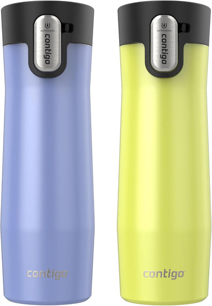 AUTOSEAL West Loop Vacuum-Insulated Stainless Steel Travel Mug with Easy-Clean Lid 16 oz