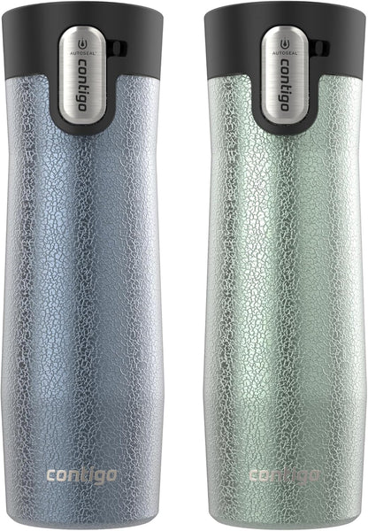 AUTOSEAL West Loop Vacuum-Insulated Stainless Steel Travel Mug with Easy-Clean Lid 16 oz