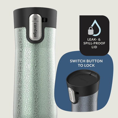 AUTOSEAL West Loop Vacuum-Insulated Stainless Steel Travel Mug with Easy-Clean Lid 16 oz
