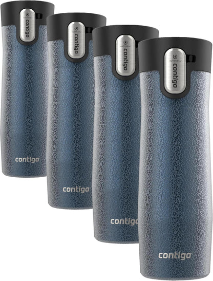 AUTOSEAL West Loop Vacuum-Insulated Stainless Steel Travel Mug with Easy-Clean Lid 16 oz