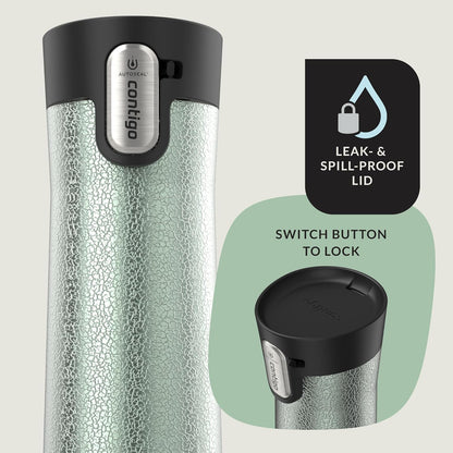AUTOSEAL West Loop Vacuum-Insulated Stainless Steel Travel Mug with Easy-Clean Lid 16 oz
