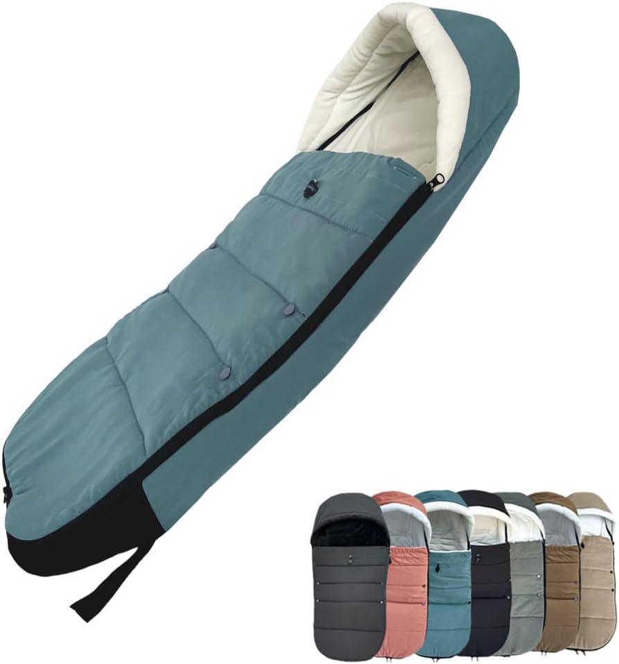 Universal Pushchair Footmuff for Babyzen YOYO/YOYO2 /Joolz/Bugaboo, Waterproof Fabric Base, Easy-Clean, Warm Foot Cover for Strollers