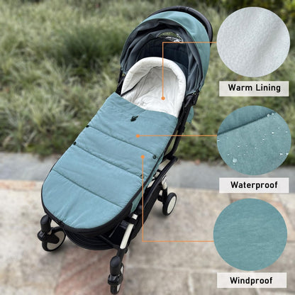 Universal Pushchair Footmuff for Babyzen YOYO/YOYO2 /Joolz/Bugaboo, Waterproof Fabric Base, Easy-Clean, Warm Foot Cover for Strollers