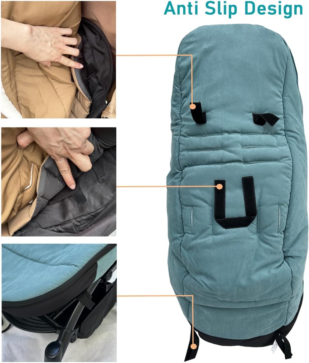 Universal Pushchair Footmuff for Babyzen YOYO/YOYO2 /Joolz/Bugaboo, Waterproof Fabric Base, Easy-Clean, Warm Foot Cover for Strollers