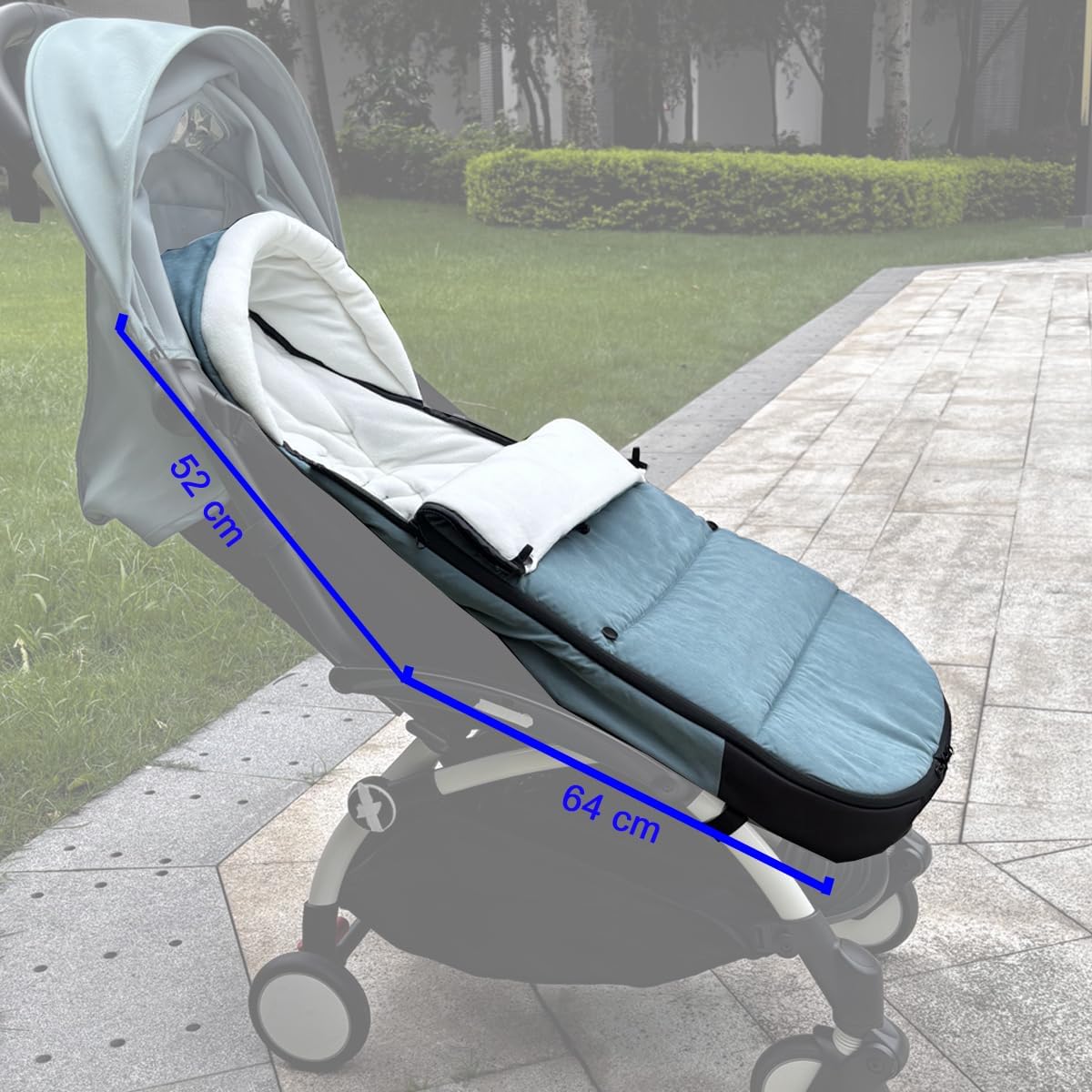 Universal Pushchair Footmuff for Babyzen YOYO/YOYO2 /Joolz/Bugaboo, Waterproof Fabric Base, Easy-Clean, Warm Foot Cover for Strollers