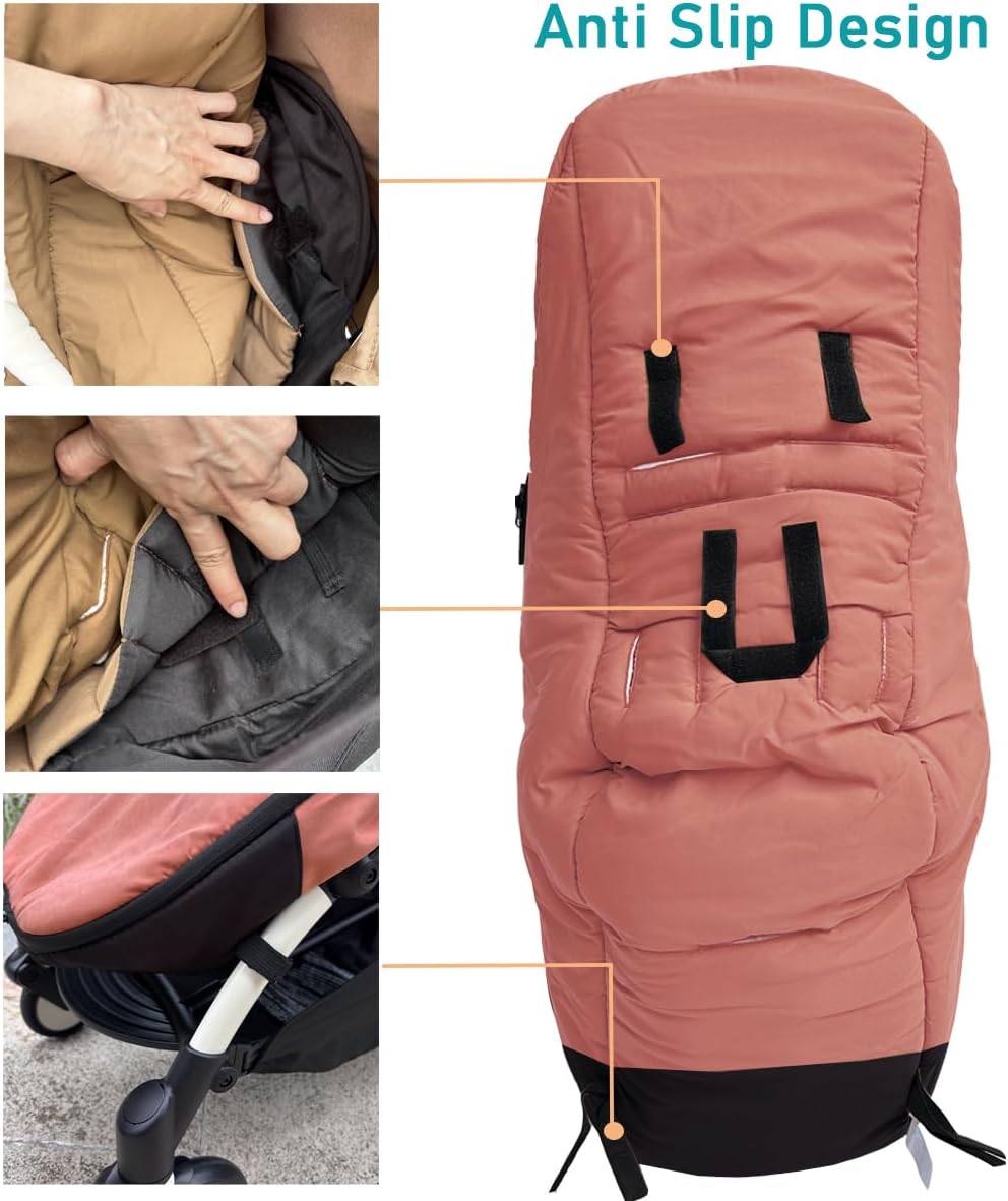 Universal Pushchair Footmuff for Babyzen YOYO/YOYO2 /Joolz/Bugaboo, Waterproof Fabric Base, Easy-Clean, Warm Foot Cover for Strollers