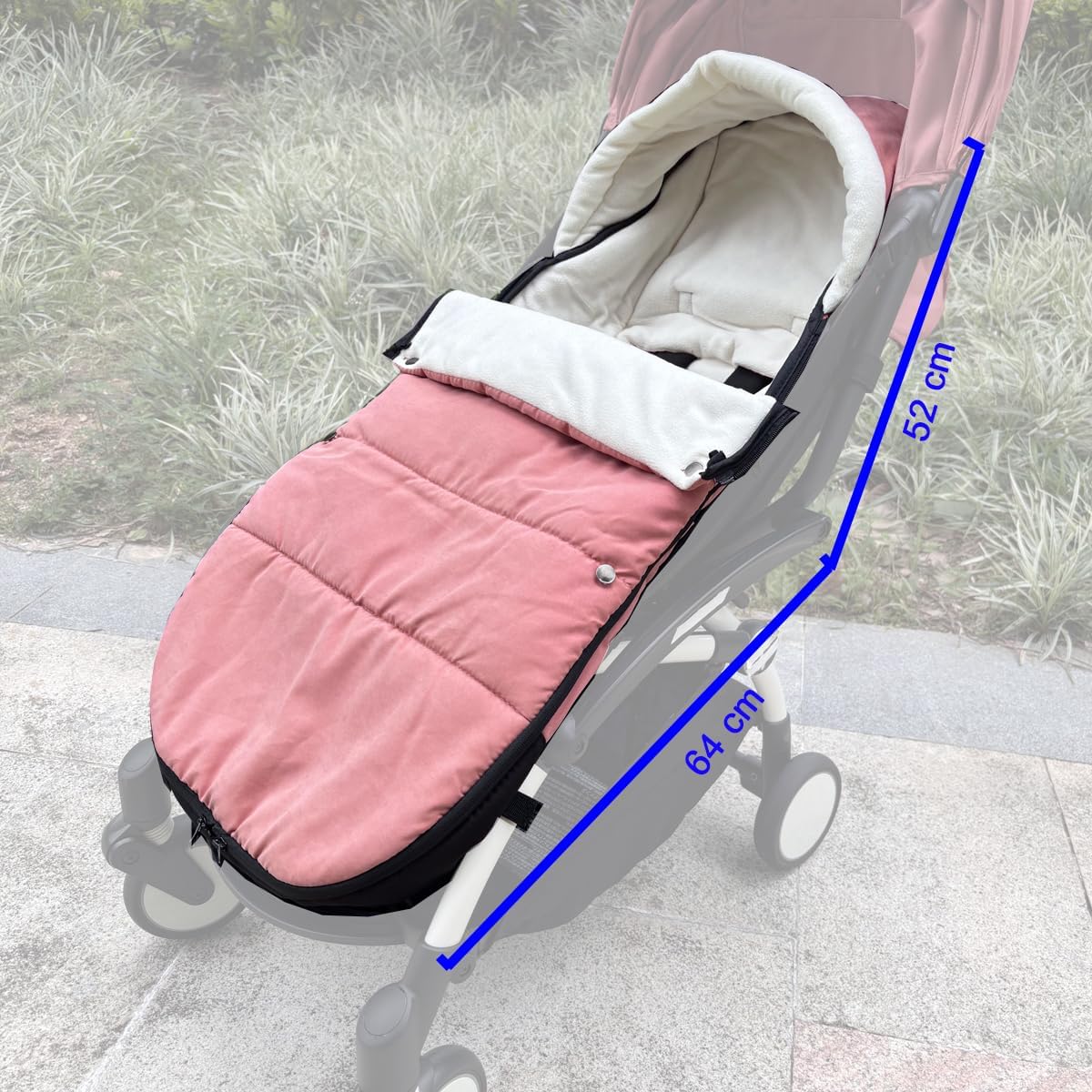 Universal Pushchair Footmuff for Babyzen YOYO/YOYO2 /Joolz/Bugaboo, Waterproof Fabric Base, Easy-Clean, Warm Foot Cover for Strollers