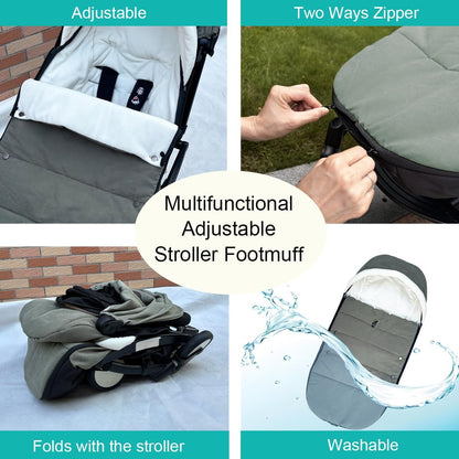 Universal Pushchair Footmuff for Babyzen YOYO/YOYO2 /Joolz/Bugaboo, Waterproof Fabric Base, Easy-Clean, Warm Foot Cover for Strollers