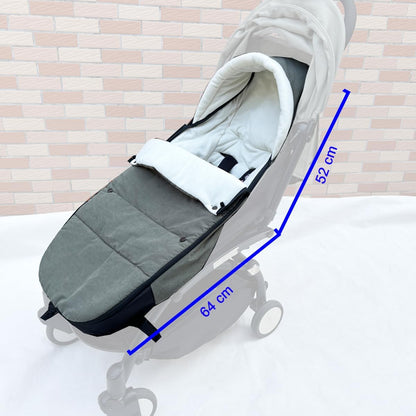 Universal Pushchair Footmuff for Babyzen YOYO/YOYO2 /Joolz/Bugaboo, Waterproof Fabric Base, Easy-Clean, Warm Foot Cover for Strollers