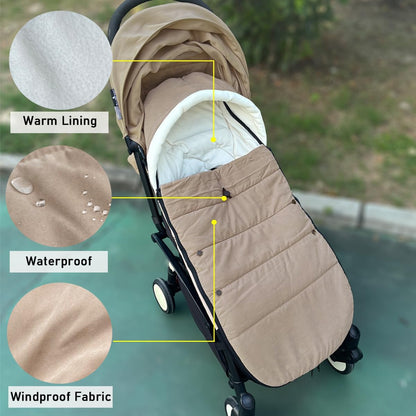 Universal Pushchair Footmuff for Babyzen YOYO/YOYO2 /Joolz/Bugaboo, Waterproof Fabric Base, Easy-Clean, Warm Foot Cover for Strollers