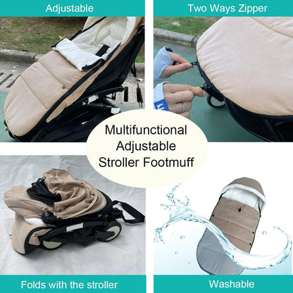 Universal Pushchair Footmuff for Babyzen YOYO/YOYO2 /Joolz/Bugaboo, Waterproof Fabric Base, Easy-Clean, Warm Foot Cover for Strollers