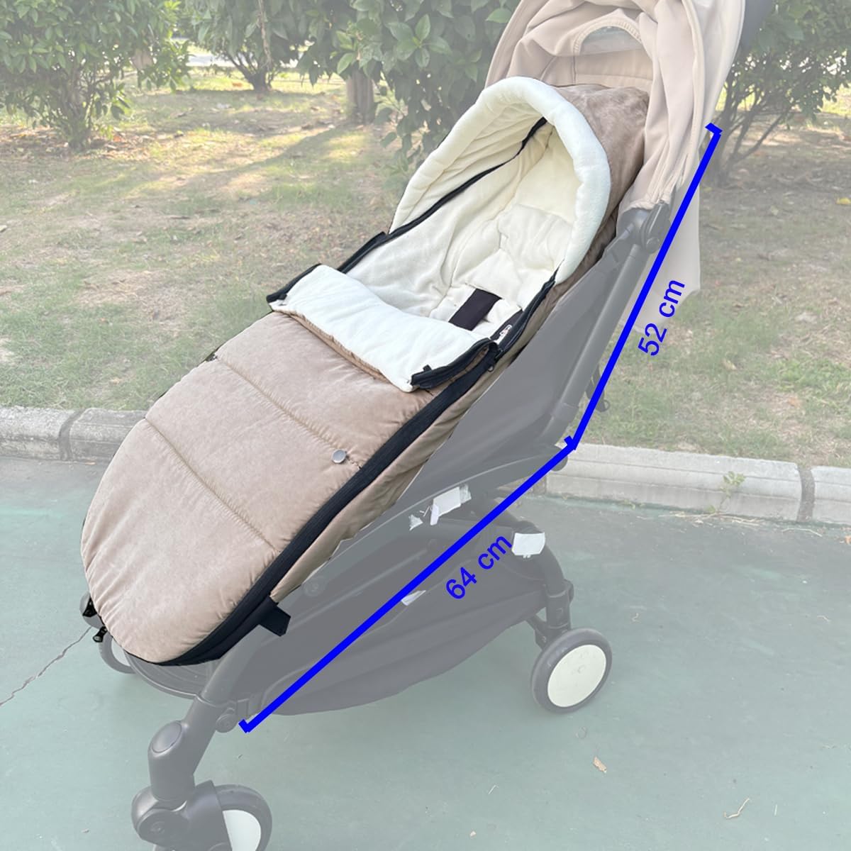 Universal Pushchair Footmuff for Babyzen YOYO/YOYO2 /Joolz/Bugaboo, Waterproof Fabric Base, Easy-Clean, Warm Foot Cover for Strollers