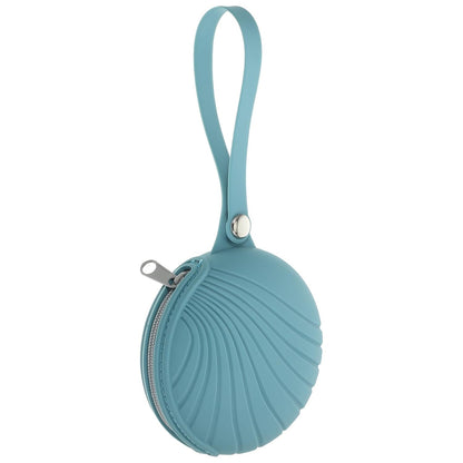 Silicone Storage Pouch Organizer with Clip Design Portable Holder Case for Diaper Bag and Backpack Blue Reusable Travel Purse