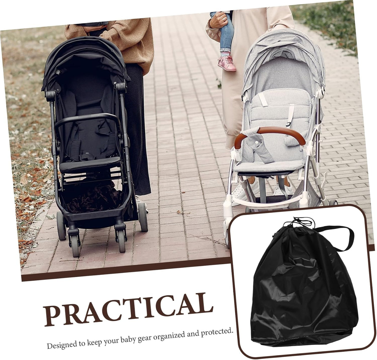 Stroller Bag for Airplane Travel Large Capacity Stroller Cover Shoulder Strap for Gate Check and during Flights