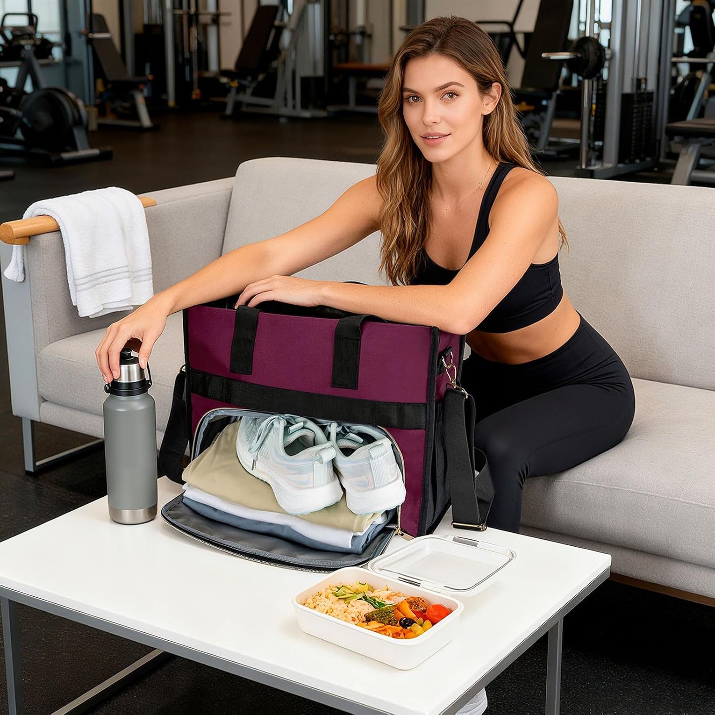 Insulated Lunch Bag for Women, 15.6" Laptop Tote with Leakproof Cooler Compartment for Nurse Teacher Work Office and Outdoor