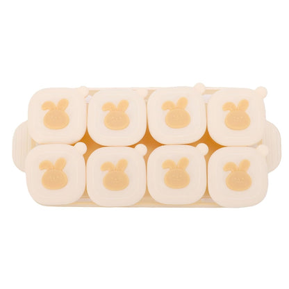 Food Freezer Tray, 8 Sections 40ml Food Grade Silicone Storage Containers with Measurement Marks for Homemade Purees Breastmilk and Snacks