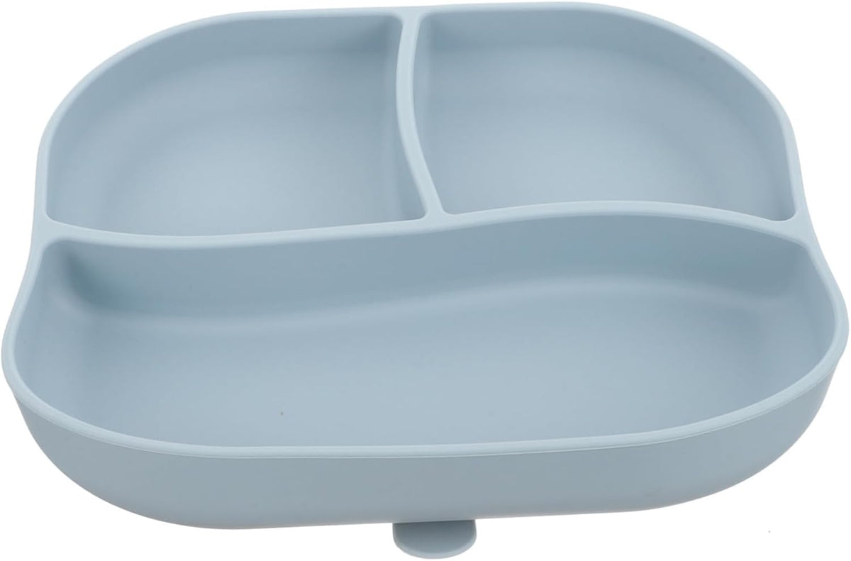 Food Grade Silicone Suction Cup Food Eating Plate for Elderly and Patients Divided Non Slip Suction Base and Portable Home Dining Tableware