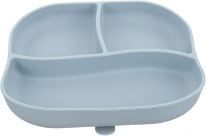 Food Grade Silicone Suction Cup Food Eating Plate for Elderly and Patients Divided Non Slip Suction Base and Portable Home Dining Tableware
