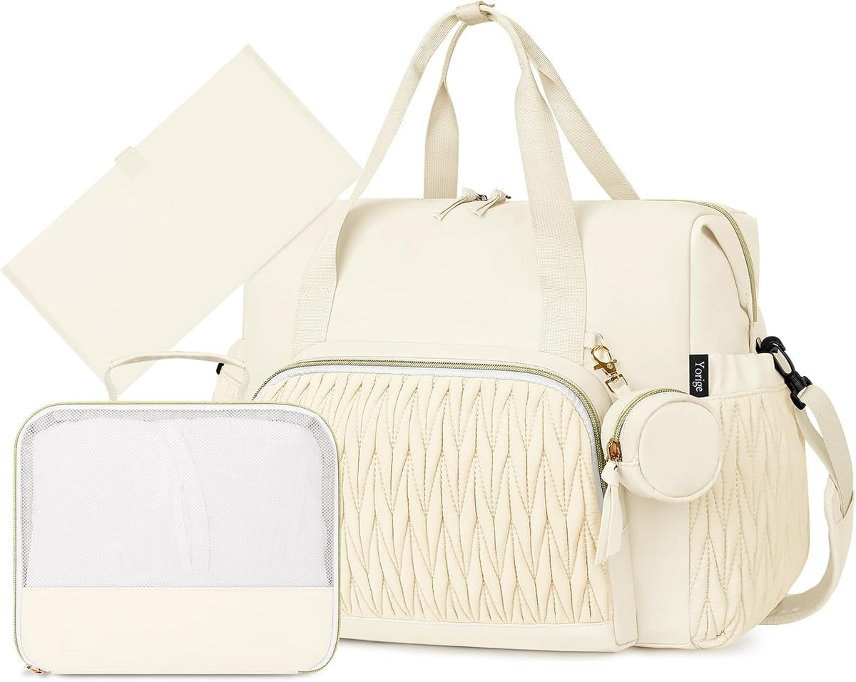 Diaper Tote Bag for Baby 6PCS, Large Mom Hospital Bags with Changing Pad