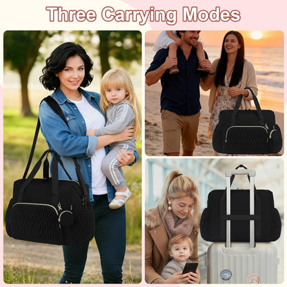 Diaper Tote Bag for Baby 6PCS, Large Mom Hospital Bags with Changing Pad