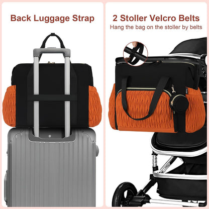 Diaper Tote Bag for Baby 6PCS, Large Mom Hospital Bags with Changing Pad