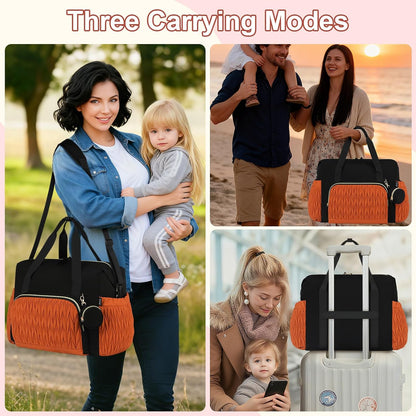 Diaper Tote Bag for Baby 6PCS, Large Mom Hospital Bags with Changing Pad