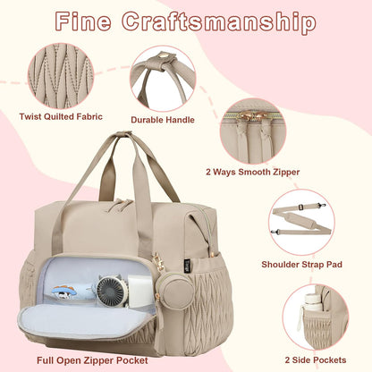 Diaper Tote Bag for Baby 6PCS, Large Mom Hospital Bags with Changing Pad