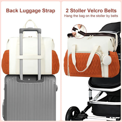 Diaper Tote Bag for Baby 6PCS, Large Mom Hospital Bags with Changing Pad