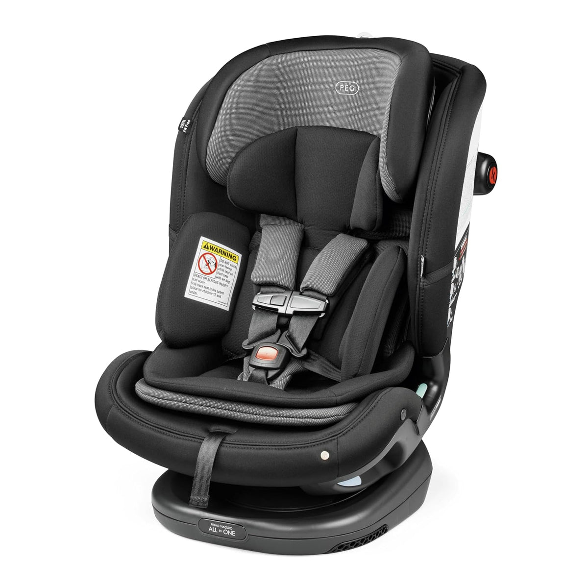 Primo Viaggio All-in-One Convertible Car Seat – Newborn to 10+ Years – 5-120 lbs – Height Adjustable & Slim, 100% FR-Free, Made in Italy, Astral (Beige)