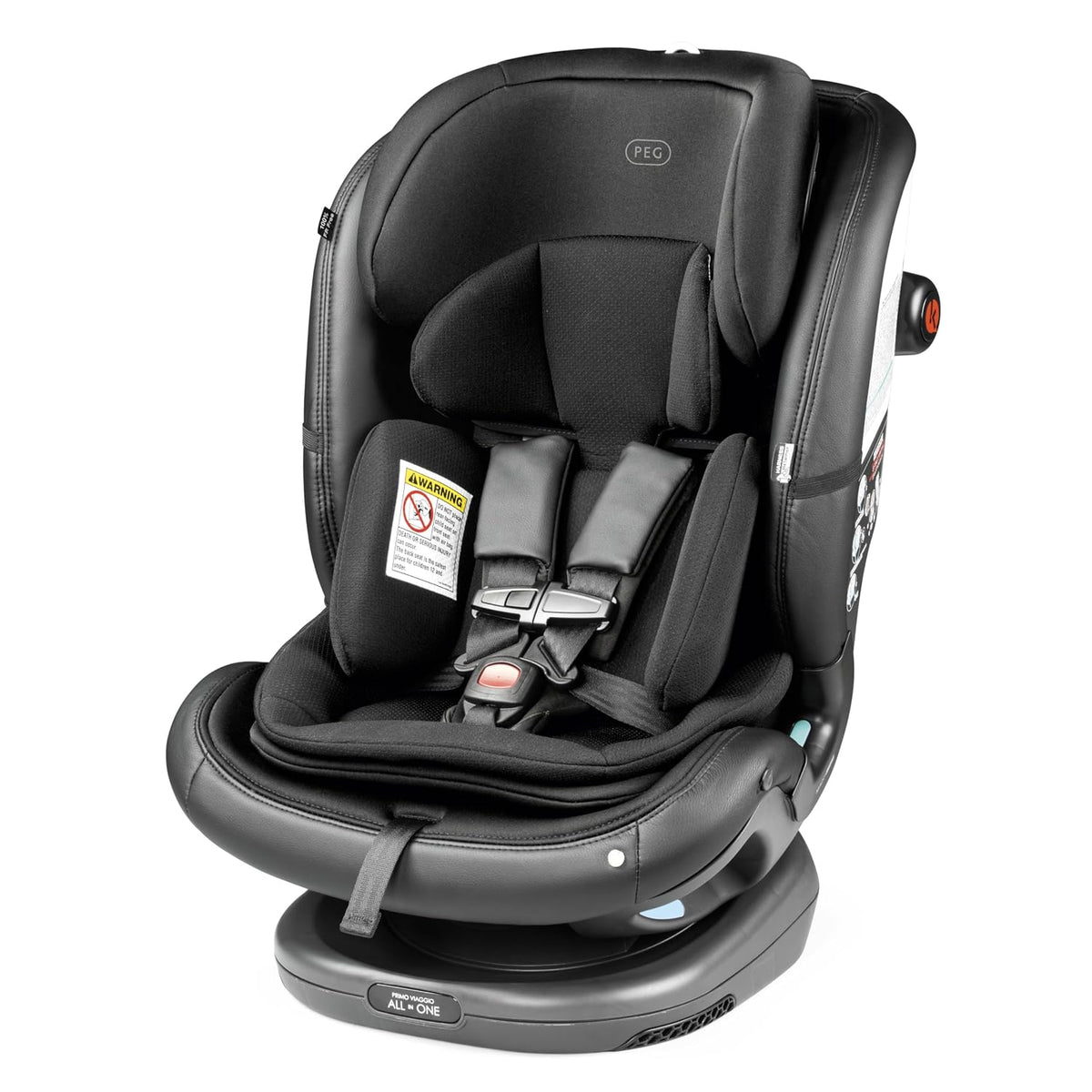 Primo Viaggio All-in-One Convertible Car Seat – Newborn to 10+ Years – 5-120 lbs – Height Adjustable & Slim, 100% FR-Free, Made in Italy, Astral (Beige)
