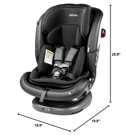 Primo Viaggio All-in-One Convertible Car Seat – Newborn to 10+ Years – 5-120 lbs – Height Adjustable & Slim, 100% FR-Free, Made in Italy, Astral (Beige)