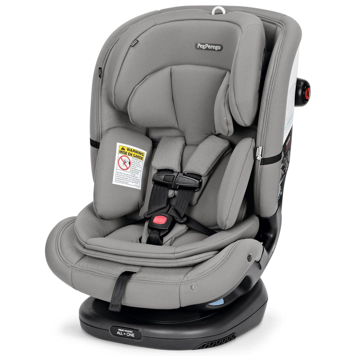Primo Viaggio All-in-One Convertible Car Seat – Newborn to 10+ Years – 5-120 lbs – Height Adjustable & Slim, 100% FR-Free, Made in Italy, Astral (Beige)