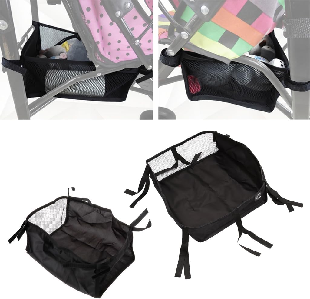 2pc Portable Strollers Travel Bag Basket Pockets for Standard or Double Strollers for Storing Phone Keys Toys Accessory