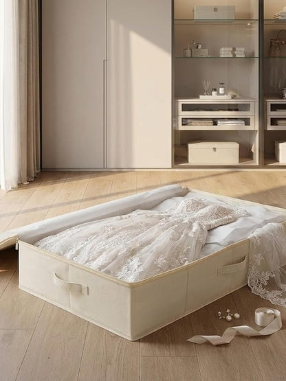 6 in Tall Under Bed Storage Containers with Lids, Grey
