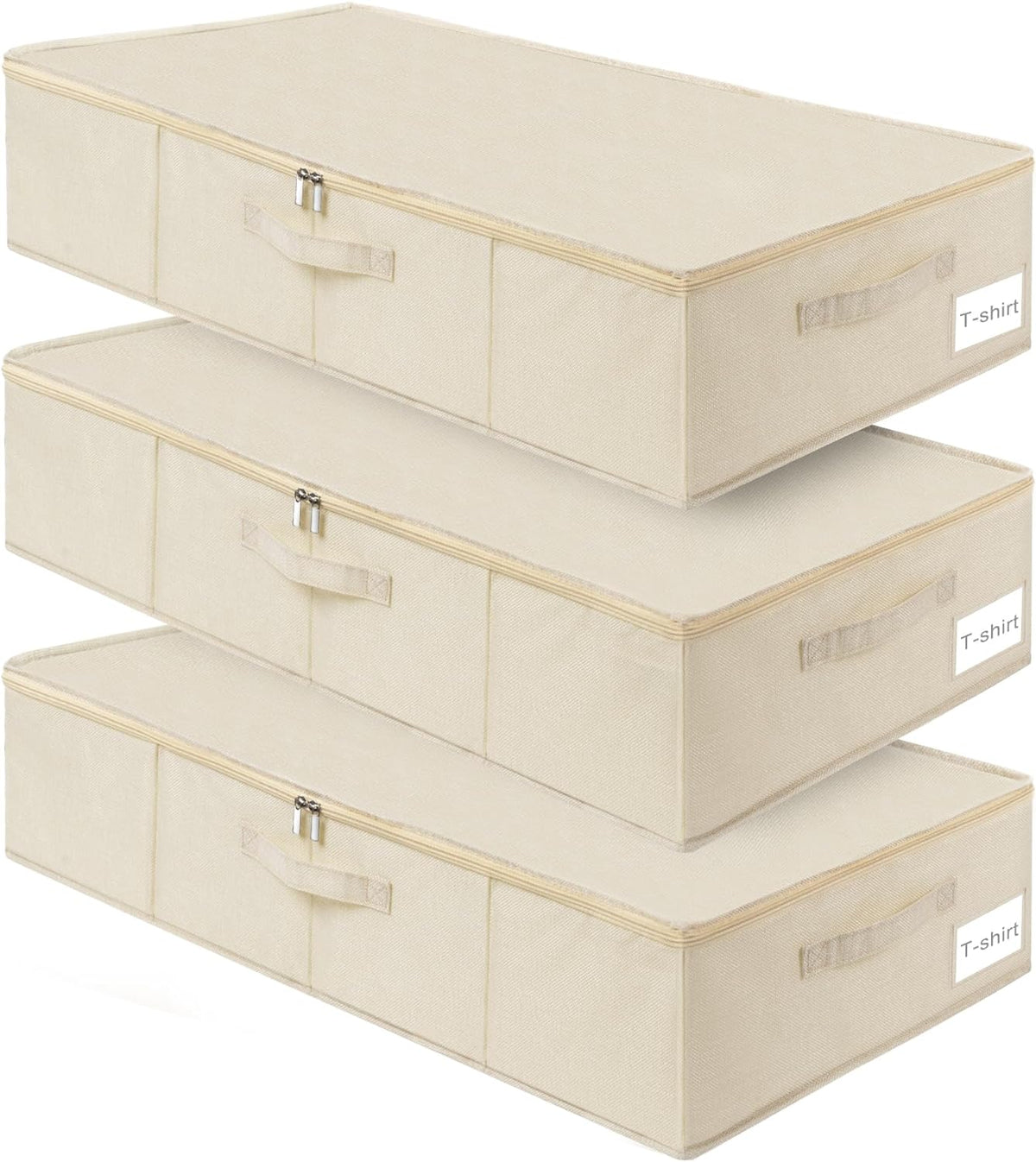 6 in Tall Under Bed Storage Containers with Lids, Grey