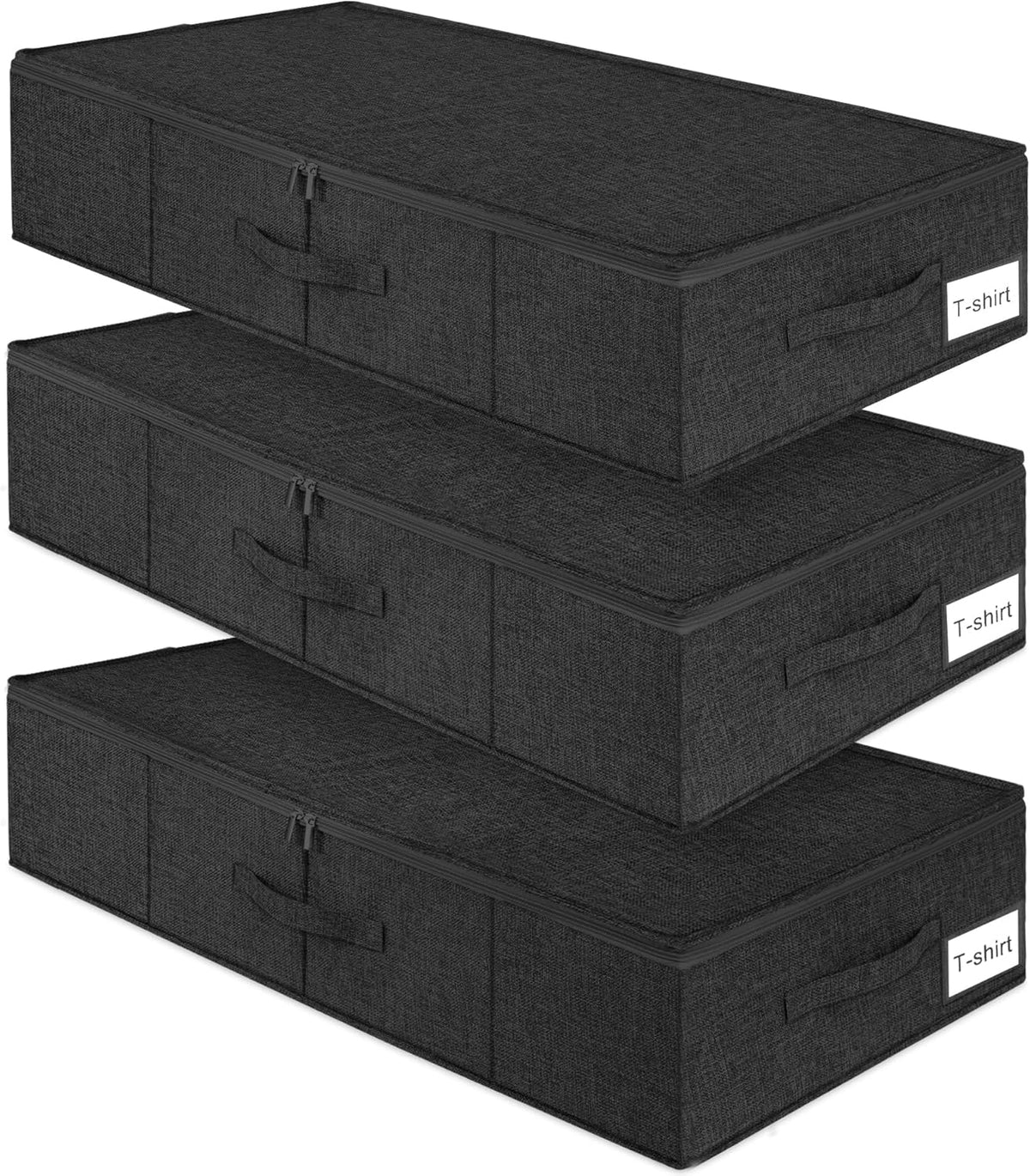 6 in Tall Under Bed Storage Containers with Lids, Grey